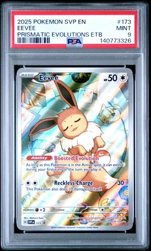 2025 POKEMON SVP EN-SV BLACK STAR PROMO #173 EEVEE PSA 9