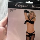 Elegant Moments Sheer Criss Cross Pantyhose - Unique Suspender Design in Black — photo 2