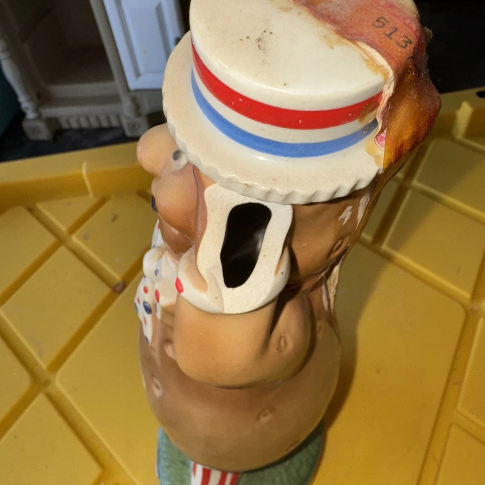 Vintage 1973 Ezra Brooks #185 Mr. Maine Potato Decanter by Heritage China Empty  - Image 3 of 4