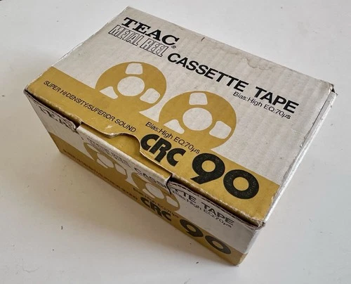 TEAC CRC Metal Reel Cassette Tape Empty Box Holds 10 Gold Reel Tapes Cardboard