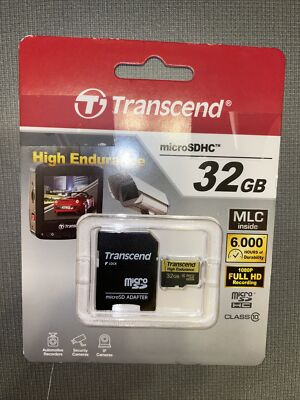 Transcend 32GB MicroSDHC Card - OEM - TS32GUSDHC10V New Sealed!