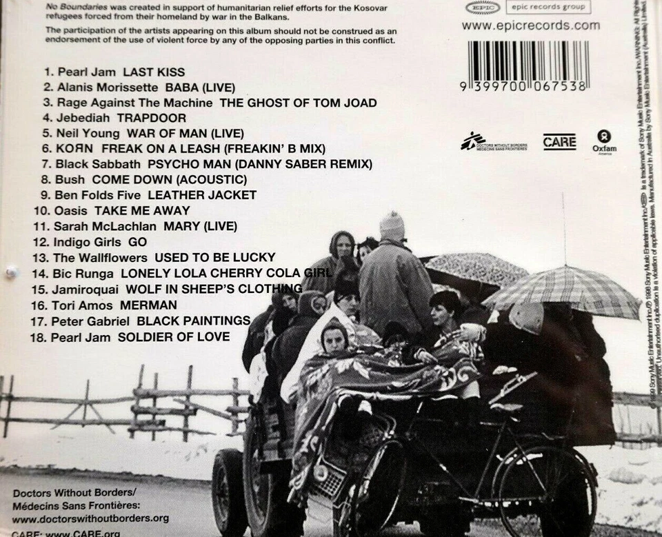 No Boundries - A Benefit For The Kosovar Refugees - CD, en muy buena condición Foto 2 de 2