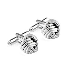 925 Sterling Silver Love Knot Mens Cufflinks for Dad Father Grand Father Brother