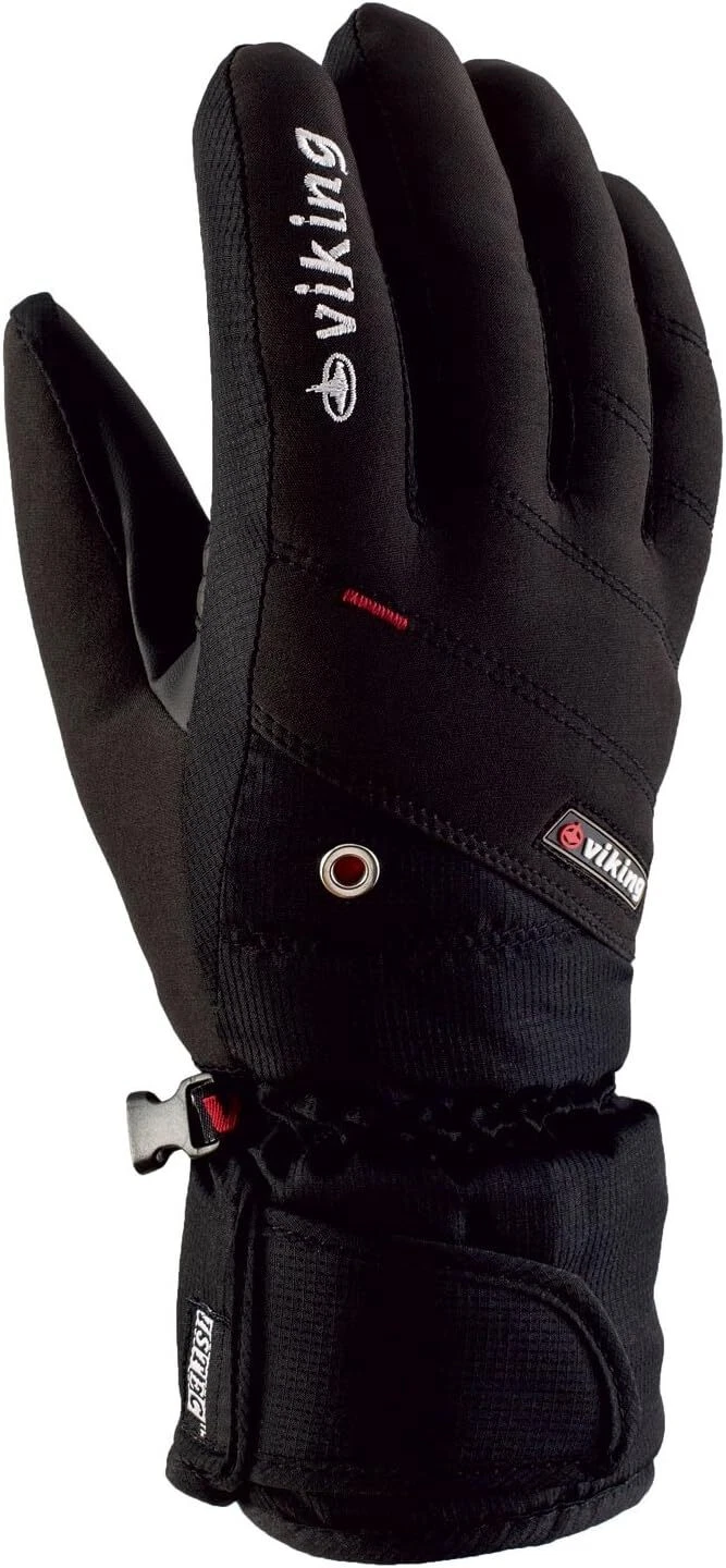 Viking Men's Torin Winter Ski Gloves Black Breathable Waterproof Thermo Tex