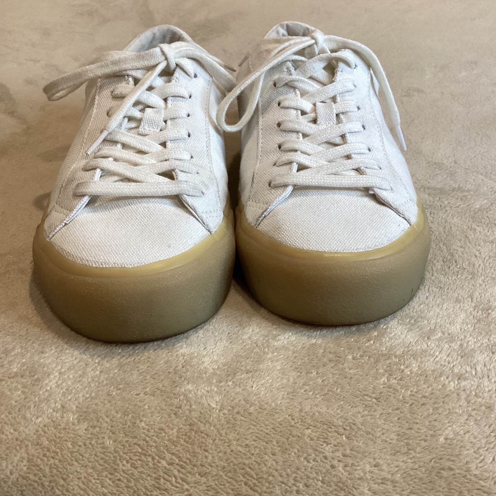 SAOLA Madewell Sneakers basse Sidewalk bianche con suola in gomma in tela donna TG US 7 EU 37 5