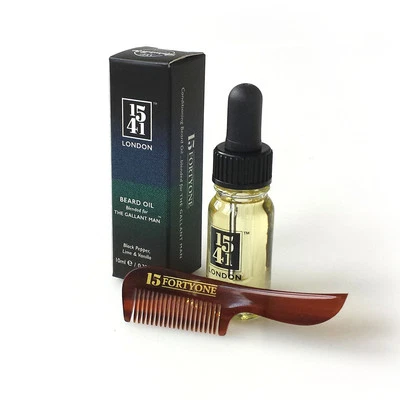 1541 London Black Pepper, Lime and Vanilla Beard Oil (10ml) + FREE COMB