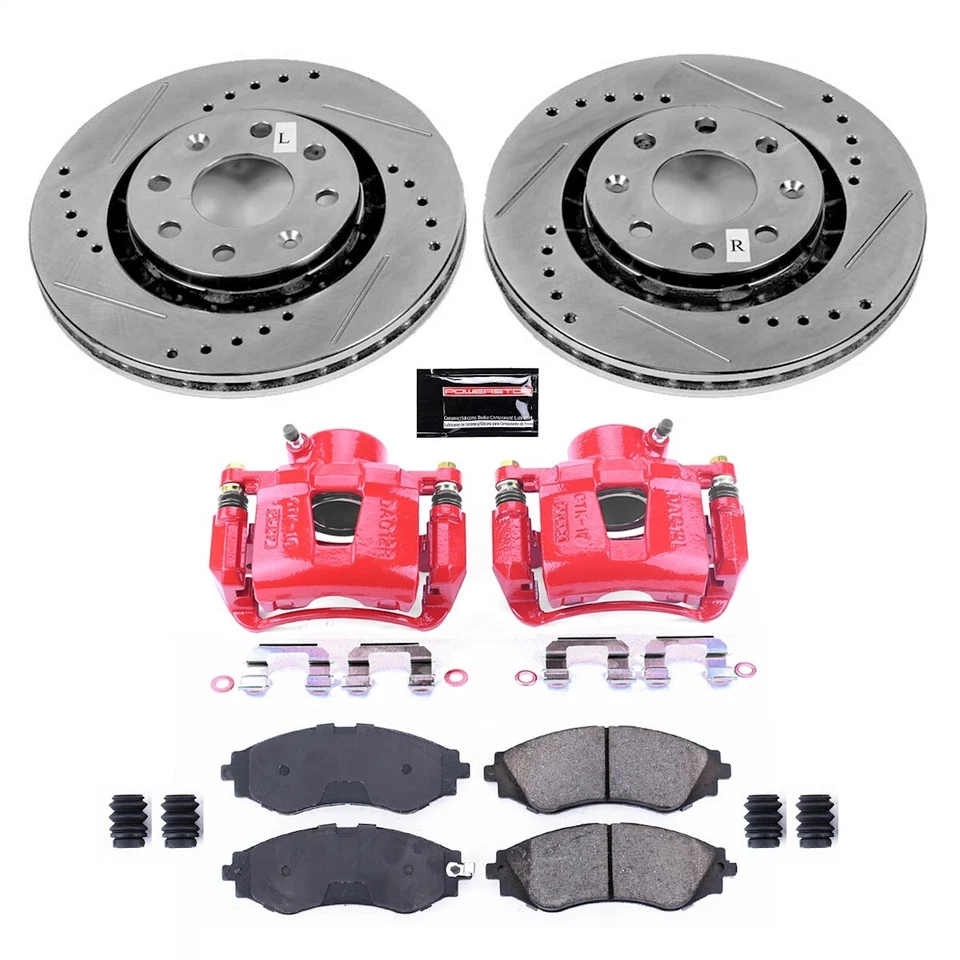 Kit de freio KC5893 Powerstop com pinças conjunto de 2 rodas dianteiras para Chevy Spark EV G3 - Imagem 2 de 4
