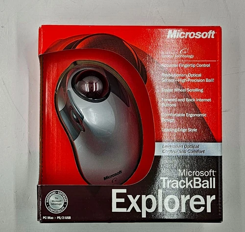 Microsoft Trackball Explorer Mouse PS2/USB NEW Factory Sealed