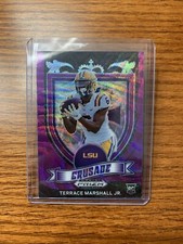 2021 Prizm Draft Picks Terrace Marshall Jr. RC Crusade Purple Wave Prizm LSU#180