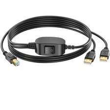 Printer Cable Splitter 2 in 1 Out USB B to A Splitter Printer Splitter for Tw...