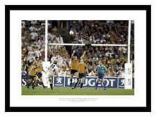 Jonny Wilkinson 2003 Rugby World Cup Drop Kick Photo Memorabilia (CC554)
