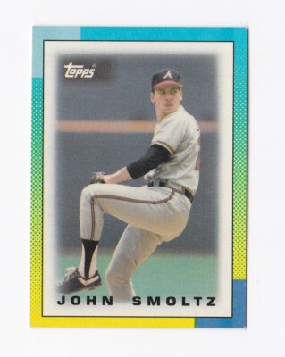1990 Topps Baseball Major League Leaders Mini John Smoltz Braves #47