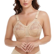 Women's Comfort Non Wired Support Wireless Minimiser Bra Plus Size 34 - 50 C - I