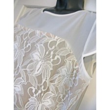 Danny & Nicole Beige, Floral Mesh Retro Dress Size 12, worn once.
