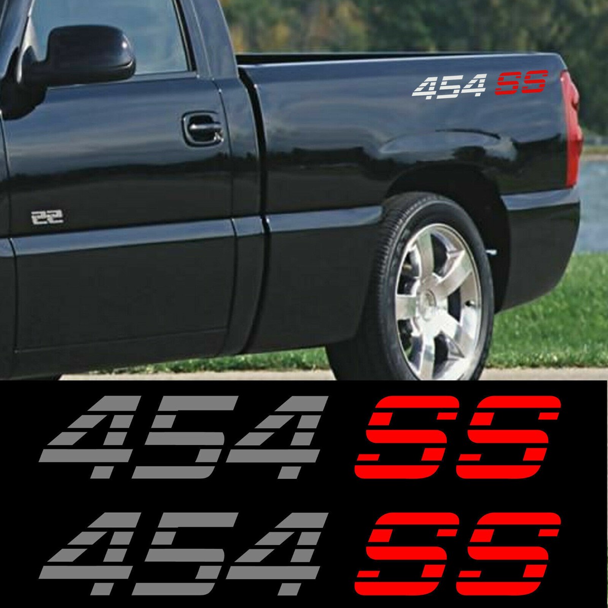 454 SS Chevy Truck 4x4 Off Road Silverado 1500 Sticker Vinyl