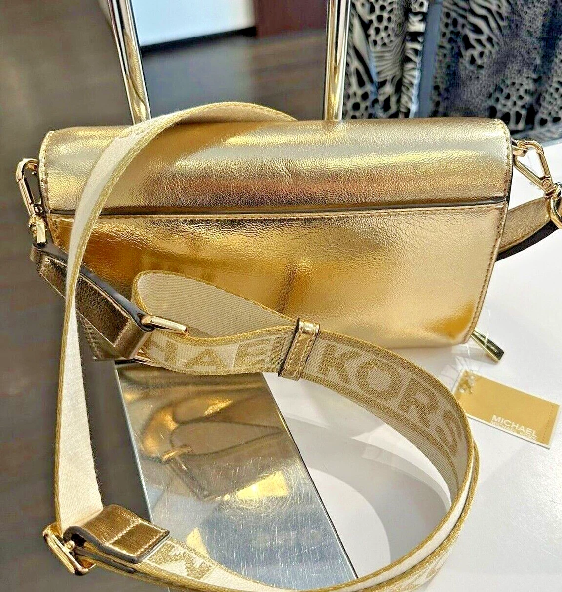 Michael Kors Women Lady Zip Around Wallet Crossbody Bag Handbag 