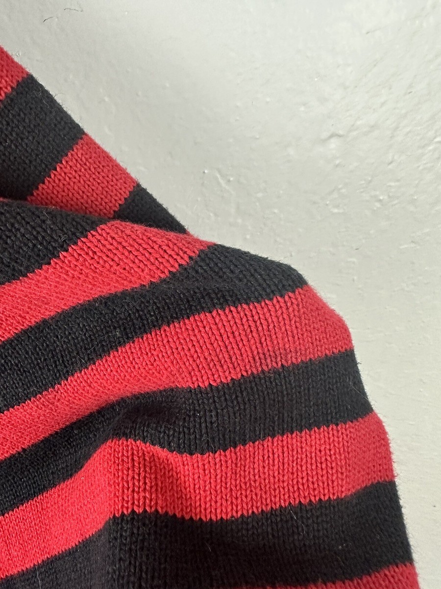 Betsey Johnson MARILYN MONROE Red Black Striped Sweater Tunic