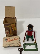 Antique Windup Mechanical Schuco Monkey Miniature Chimp Acrobat Toy Works 