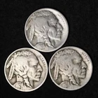 SET OF 3 COINS 1926 P D S Buffalo Nickel G / VG FREE SHIPPING