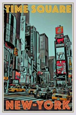Blechschild Innenstadt New York 30 X 20 CM
