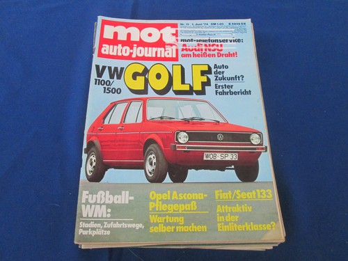 Auto Journal motor  1974   VW GOLF 1  / Opel Ascona  + Fiat - Seat 133