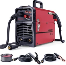 160A MIG Welder 110V 220V 4 in 1 Welding Machine Gas MIG, Gasless MIG Flux Core