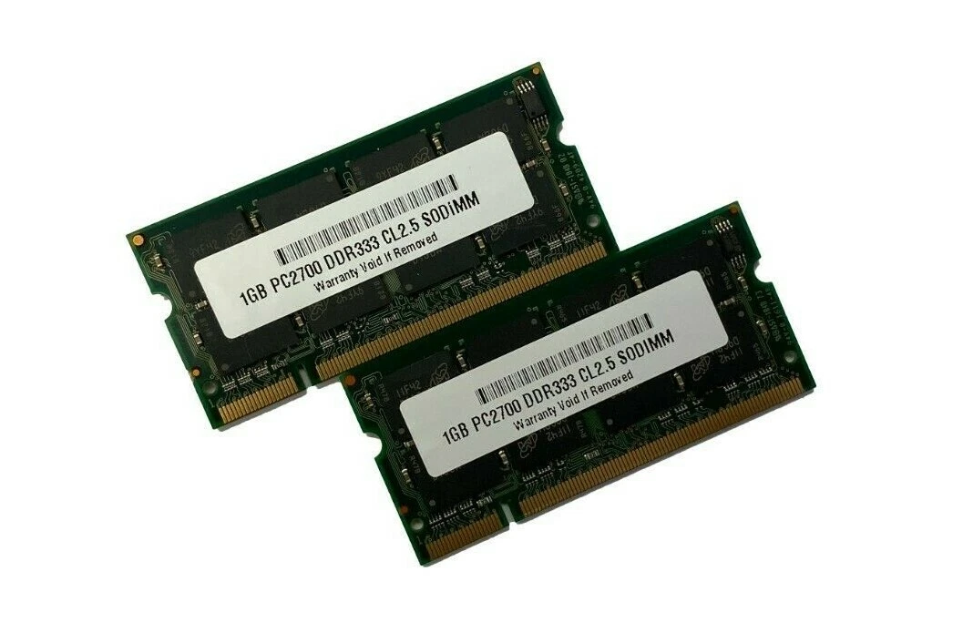 Mémoire SoDimm ECC Virtium 1 Go 2 Rx8 DDR PC-2700 333 Mhz 200 PIN