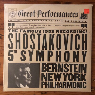 Mint Sealed CBS Great Performances 17 - Shostakovich 5th Symphony - Bernstein