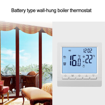 LCD Digital Thermostat Raumthermostat Fußbodenheizung Wandheizung Akku Power