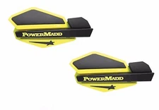 Powermadd Snowmobile MX XC Star Handguards Hand Guards ATV Black Yellow