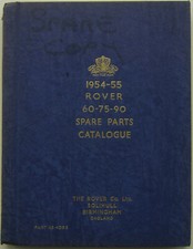Rover P4 60 75 90 Original illustrated Parts Catalogue 1954-55 Part  No 4066