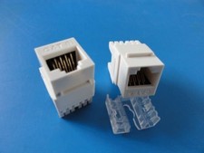 UbiGear 100 PCS Network Cat6 RJ45 Keystone Jacks Copper Cat 6 Modular Jack