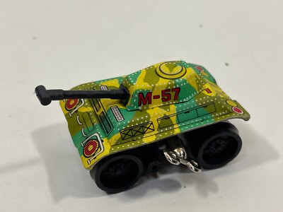 Vintage Wind Up Tin Toy Tank M-57 Mechanical Military Vehicle