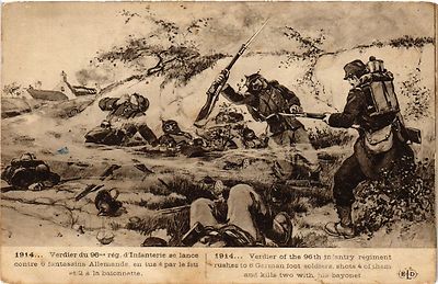 CPA MILITAIRE Verdier, d'Infanterie se lance (316787)