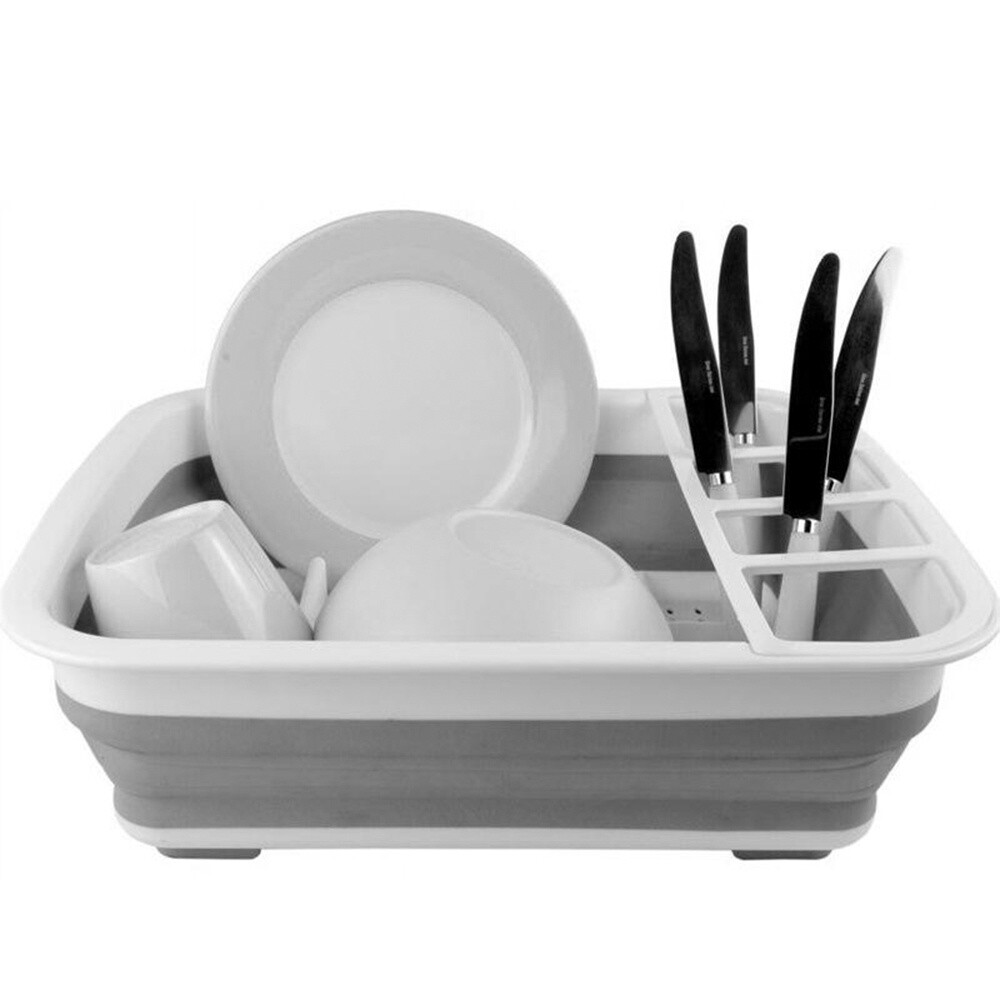 Caravan Collapsible Dish Drainer For Rv Folding Dish Drying Rack
