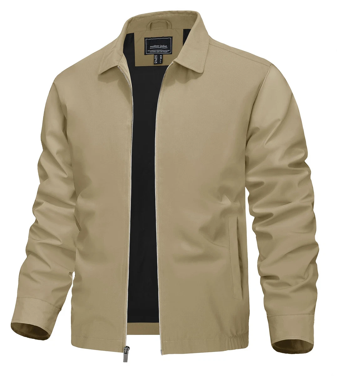Grandwish, Chaqueta De Moda Para Hombre, Abrigo De PANA Con Cuello