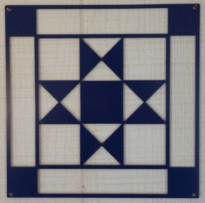 Ohio Star Barn Quilt Blue Metal 12 X 12 Quilt Block Sign Ebay