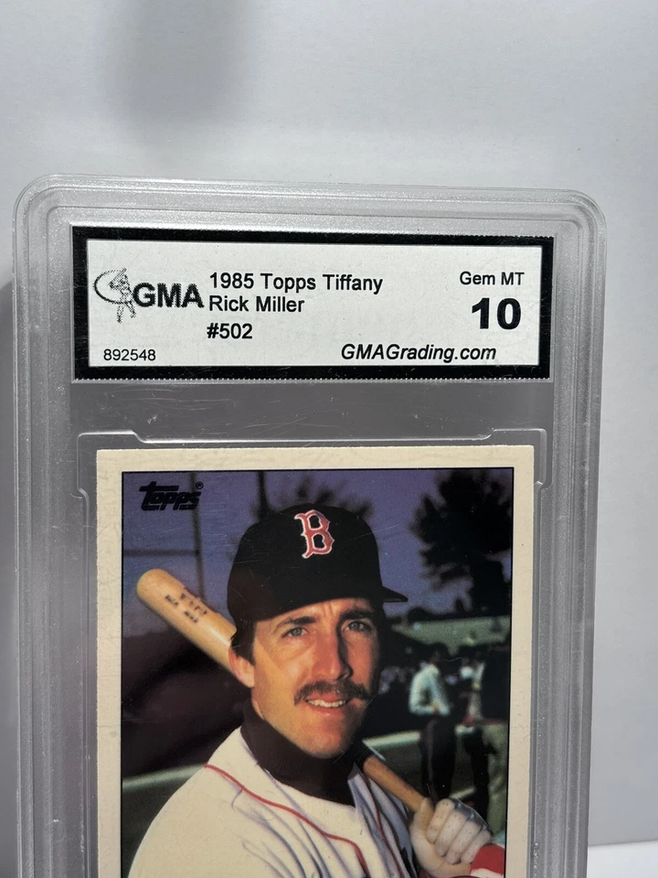 1986 Topps Tiffany Rick Miller Boston Red Sox Graded 10 GEM MINT Grand Rapids MI - Image 2 of 3