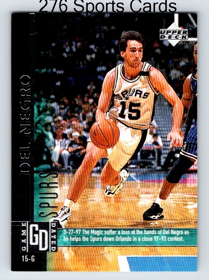 1997-98 Upper Deck Game Dated VINNY DEL NEGRO #112 San Antonio Spurs NBA Card