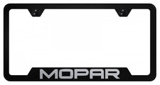 Mopar Laser Etched Logo Black Notched License Plate Frame Official Licensed Mopar Laser Etched Logo Black Notched License Plate Frame Official Licensed