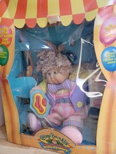 Cabbage Patch Kids Brown Curly Hair Green Eye...