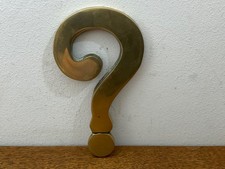 Antique  Rare Brass Question mark Desk Paper Weight in VGC