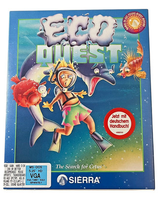 Eco Quest The Search for Cetus PC Big Box 5,25'' Floppy Disketten TOP ZUSTAND