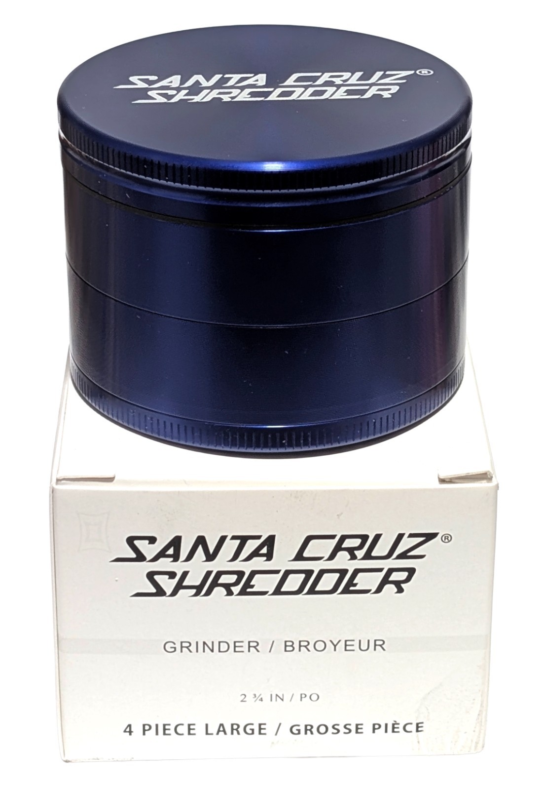 Santa Cruz Shredder LARGE 4 Piece Dry Herb & Tobacco Grinder 2.8" BLUE New