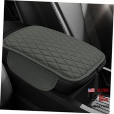 Car Center Console Cover, Car Armrest Cover Cushion, Leather Support Pad Gray