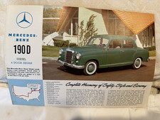 1950's Mercedes-Benz 190 D Diesel 4 door Sedan Vehicle Brochure - 2 Page Flyer