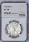 1946-S Walking Liberty Half Dollar 50c NGC MS64