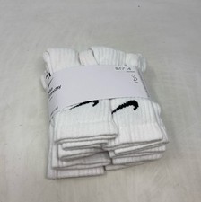 Nike Everyday Kids Cushioned Crew Socks 6-Pair - White/Black, Size S