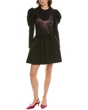 Valentino Wool & Silk-Blend A-Line Dress Women's
