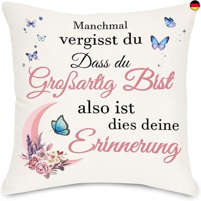 Lightzz Geschenke für Frauen, Inspiration Geschenke, 45 x 45cm Kissenbezug mit 